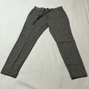 Mauvais Zig Zag Pleated Pants-30*30, cropped fit